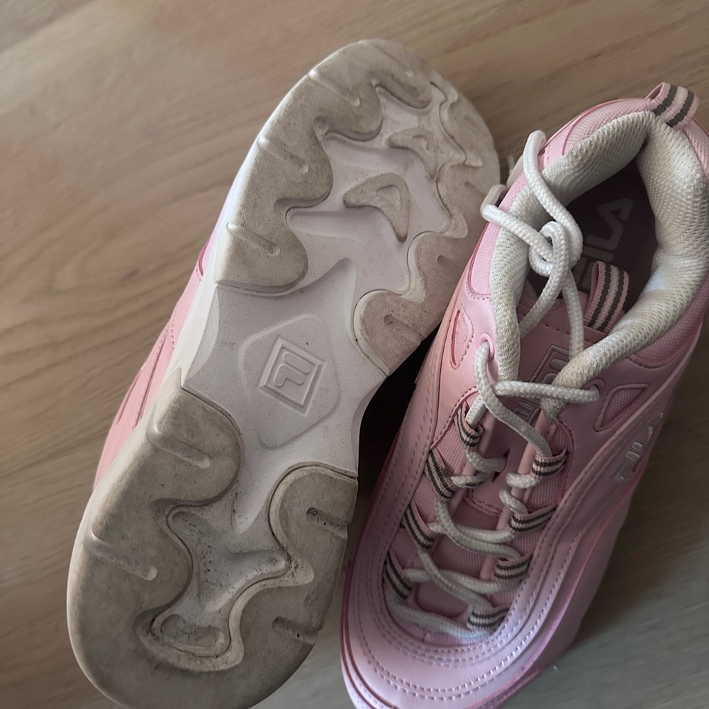Fila Light Pink and White Athletic Shoes - Picture 3 of 3